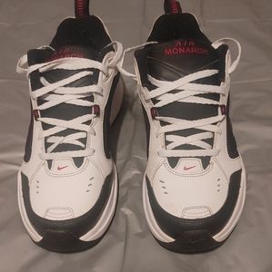 Nike Air Monarch IV Men's Shoes- White/Black/Red